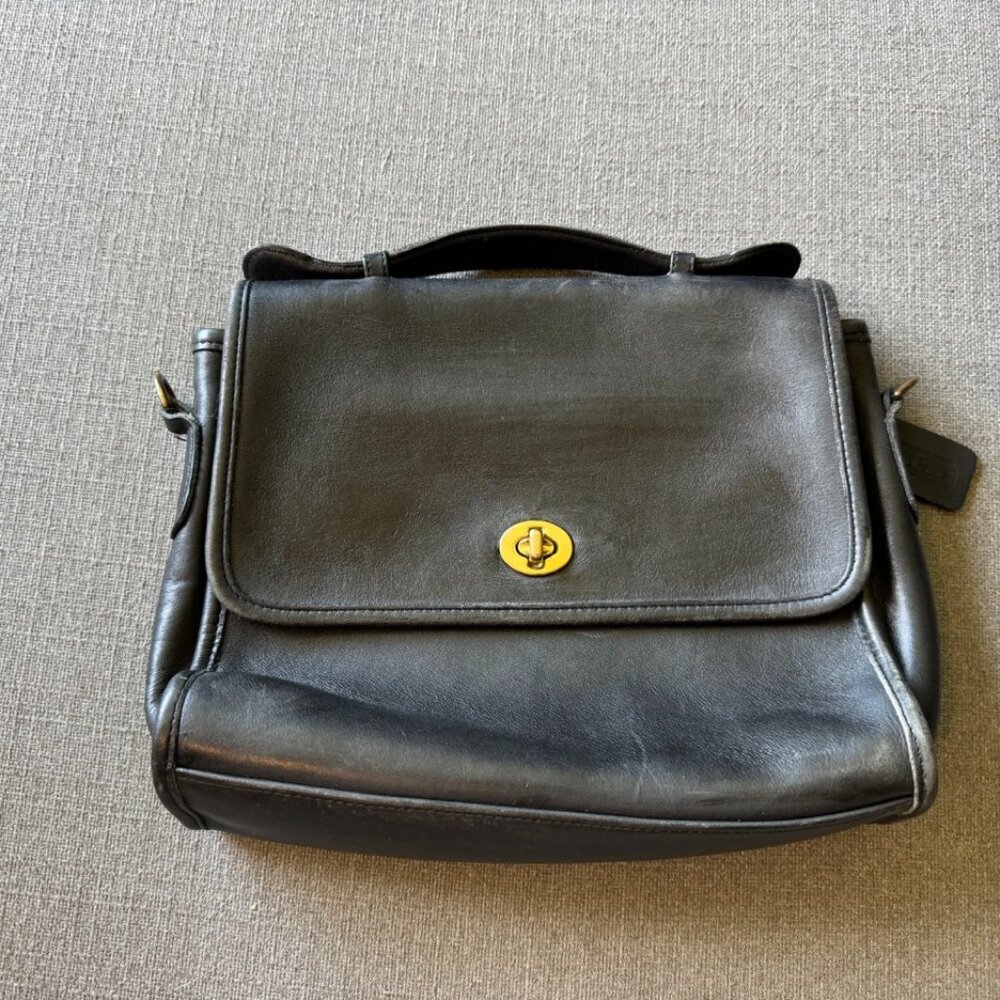 authentic vintage coach court leather bag #9870
